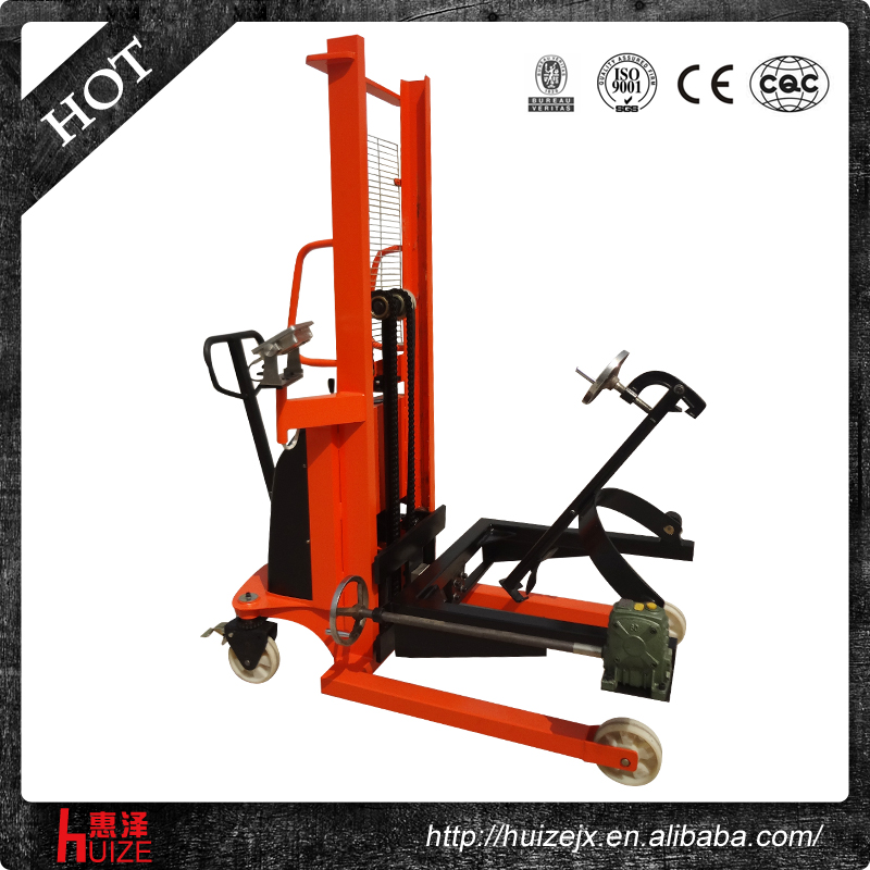 半電動稱重油桶車（夾鐵桶，手搖翻轉(zhuǎn)倒料）